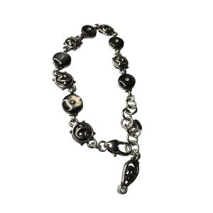Brighton Silver Bracelet with Black Accents